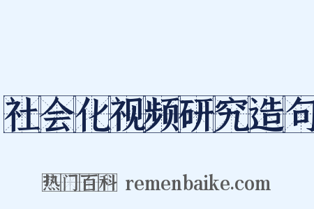 社会化视频研究造句是什么意思的图片